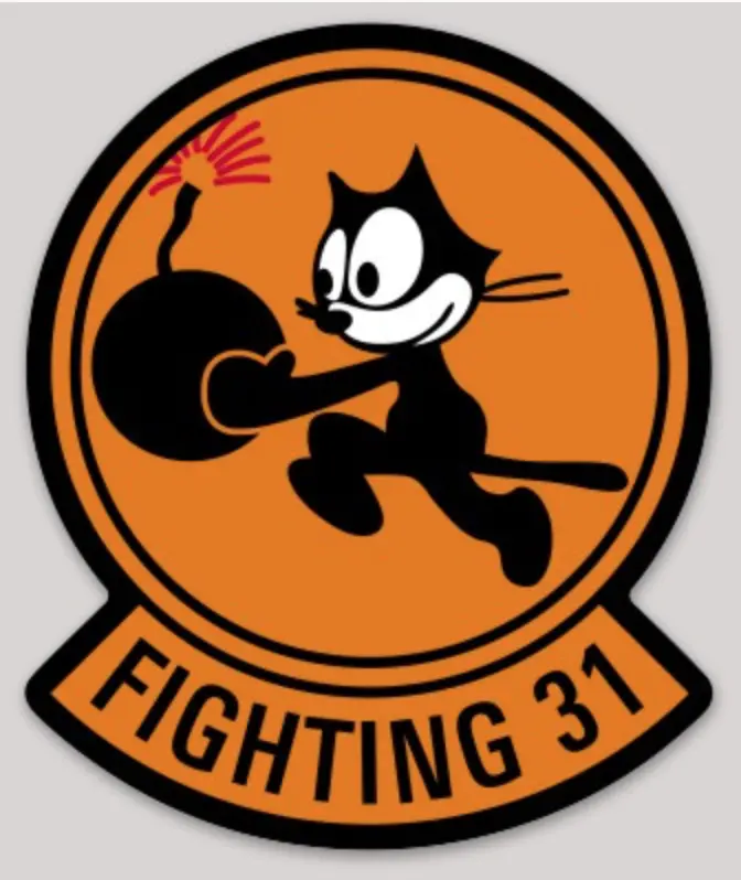 Officially Licensed Us Navy Vf-31 Tomcatters Sticker 1