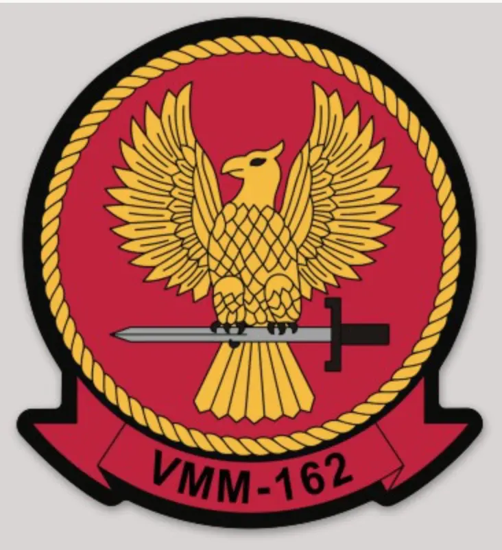 Officially Licensed Usmc Vmm-162 Golden Eagles Sticker 1