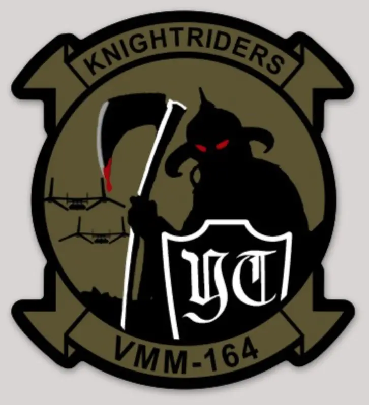 Officially Licensed Usmc Vmm-164 Knightriders Sticker 1