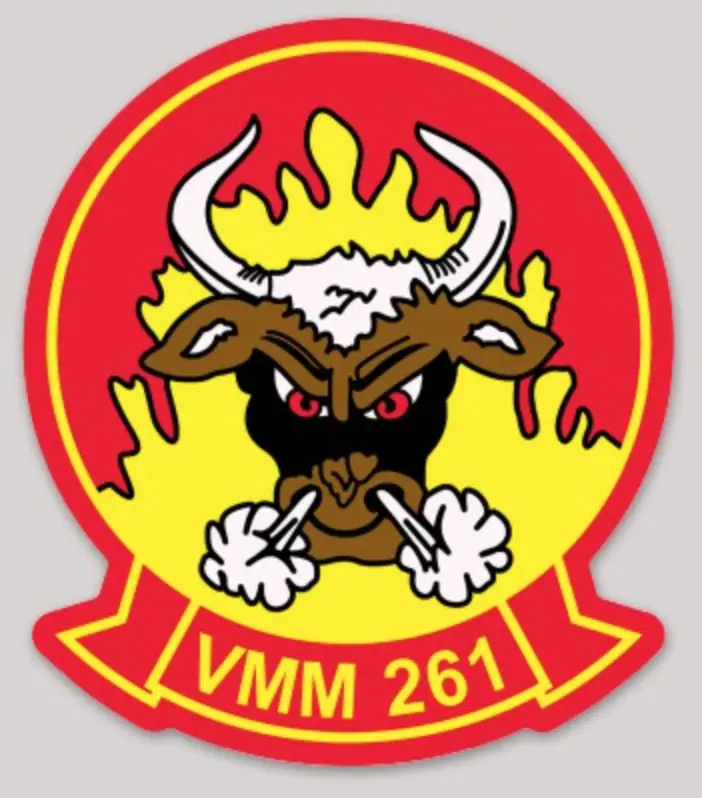 Officially Licensed Vmm-261 Raging Bulls Sticker 1