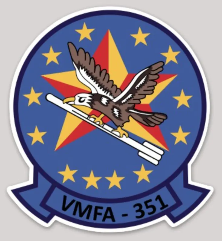 Officially Licensed Usmc Vmfa-351 Sticker 1
