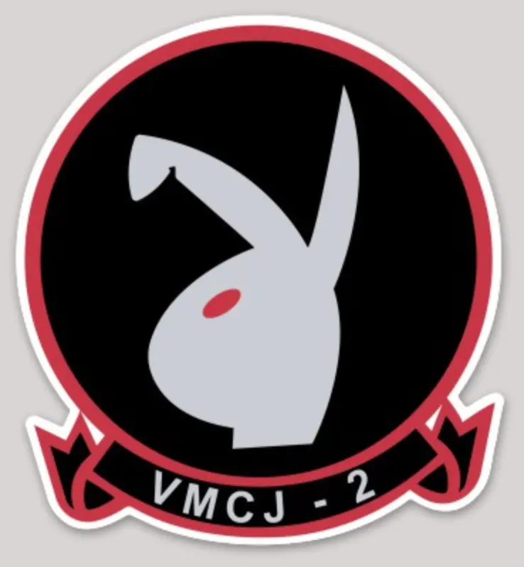 Officially Licensed Usmc Vmcj-2 Playboys Sticker 1