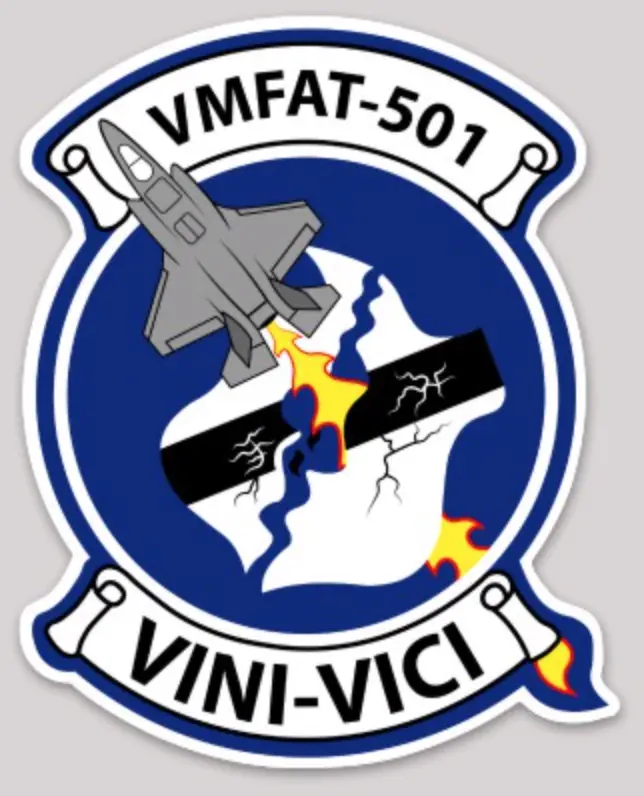 Officially Licensed Usmc Vmfat-501 Warlords Sticker 1