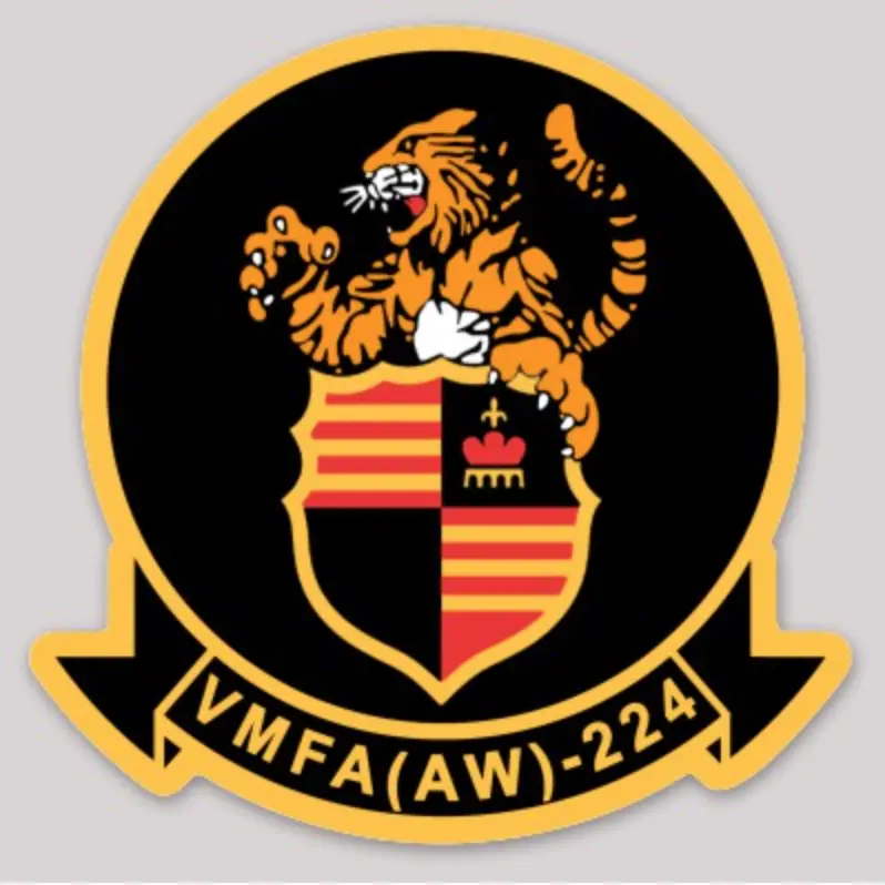 Officially Licensed Usmc Vmfa(Aw)-224 Bengals Sticker 1