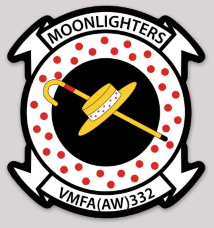 Officially Licensed Usmc Vmfa(Aw)-332 Moonlighters Sticker 1
