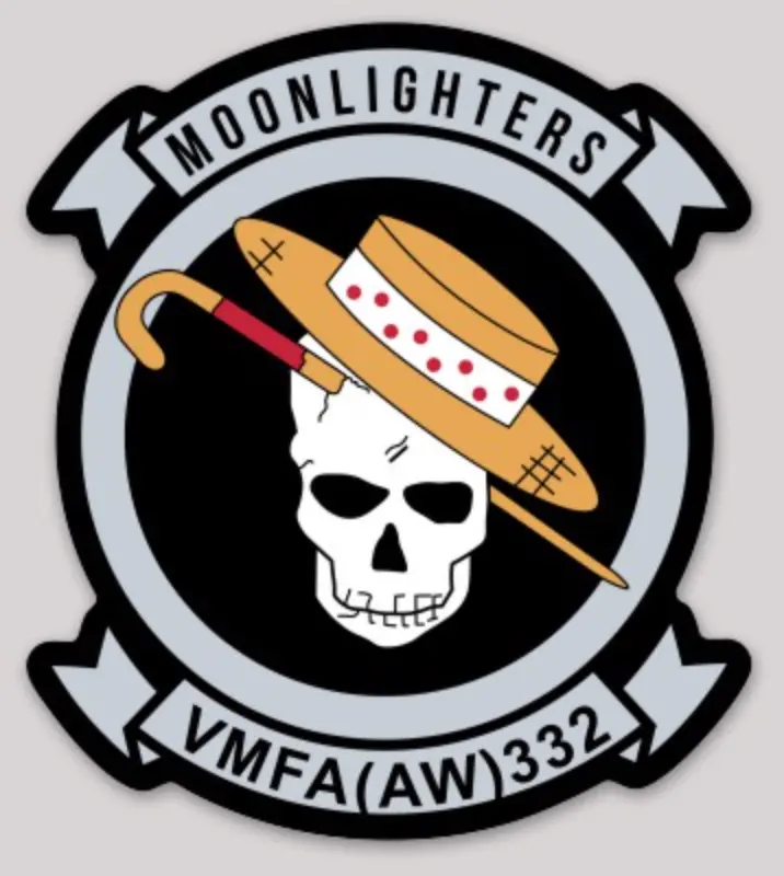 Officially Licensed Usmc Vmfa(Aw)-332 Moonlighters Sticker 1