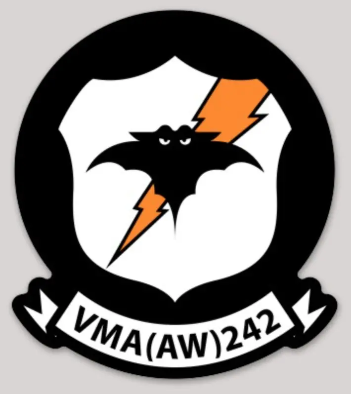 Officially Licensed Usmc Vma(Aw)-242 Bats Sticker 1