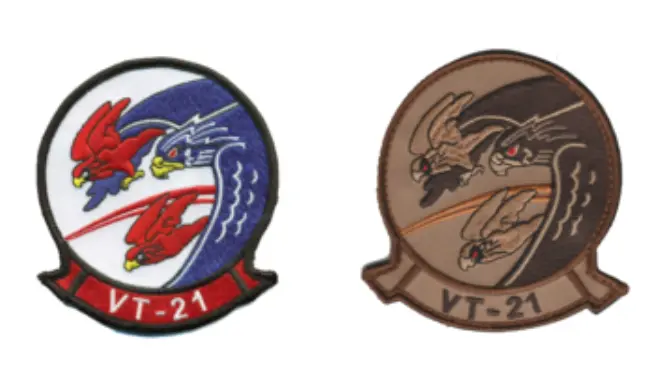 Officially Licensed Us Navy Vt-21 Redhawks Squadron Patches 1