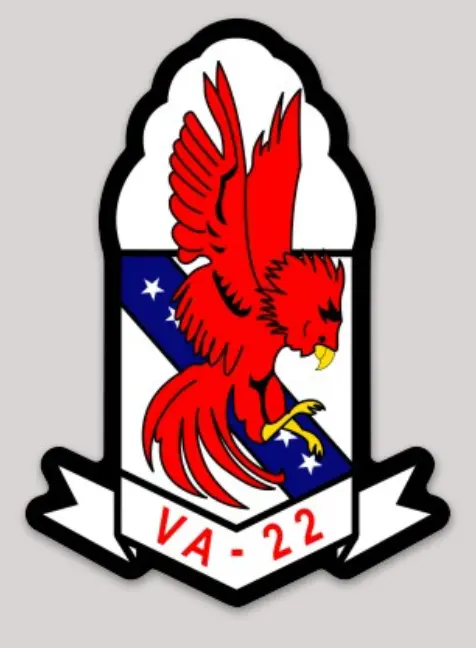 Officially Licensed Us Navy Va-22 Fighting Redcocks Sticker 1