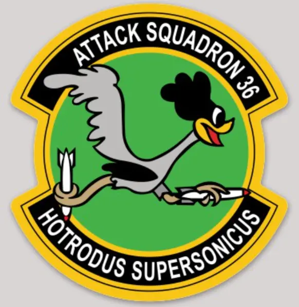 Officially Licensed Us Navy Va-36 Roadrunners Sticker 1