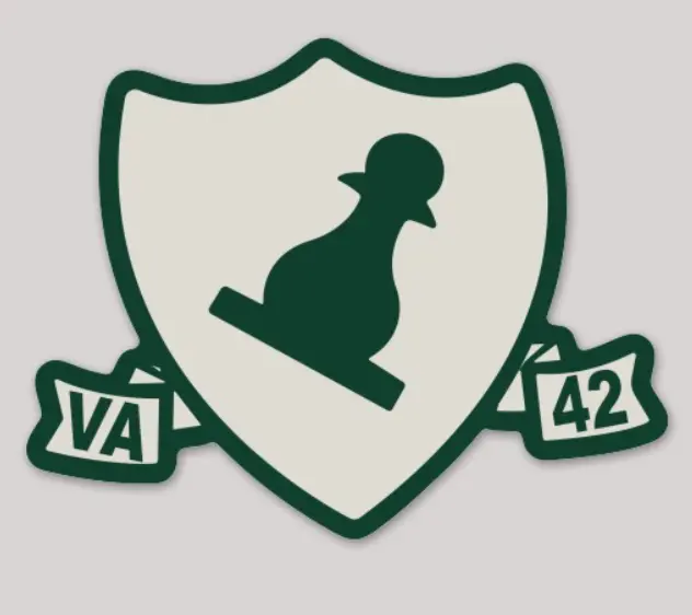Officially Licensed Us Navy Va-42 Green Pawns Sticker 1