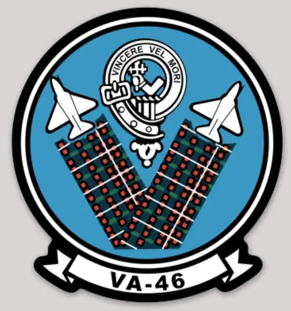Officially Licensed Us Navy Va-46 Clansmen Sticker 1