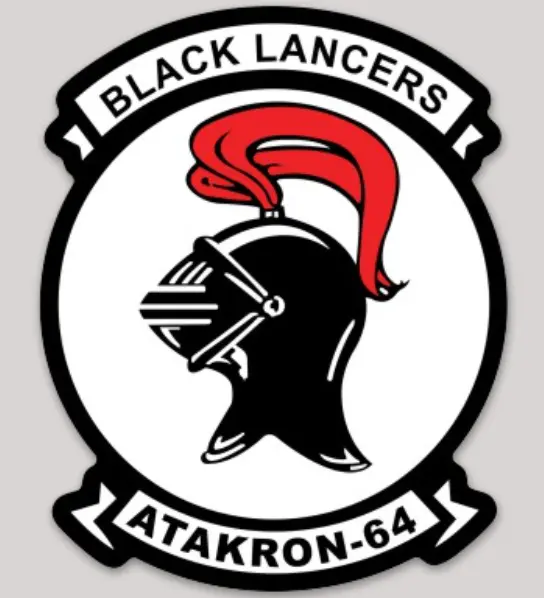 Officially Licensed Us Navy Va-64 Black Lancers Sticker 1