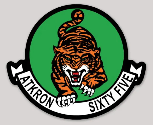 Officially Licensed Us Navy Va-65 Tigers Sticker 1