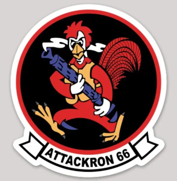Officially Licensed Us Navy Va-66 Waldomen Sticker 1