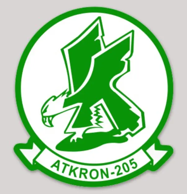 Officially Licensed Us Navy Va-205 Green Falcons Sticker 1