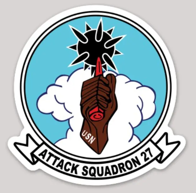 Officially Licensed Us Navy Va-27 Royal Maces Sticker 1