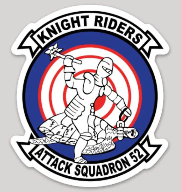 Officially Licensed Us Navy Va-52 Knight Riders Sticker 1