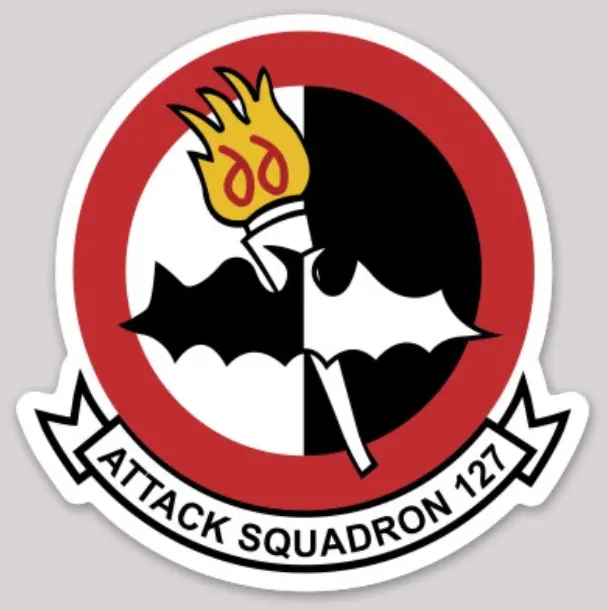 Officially Licensed Us Navy Va-127 Batmen Sticker 1