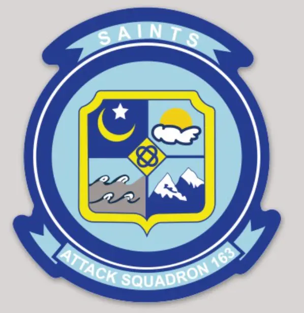 Officially Licensed Navy Va-163 Saints Sticker 1