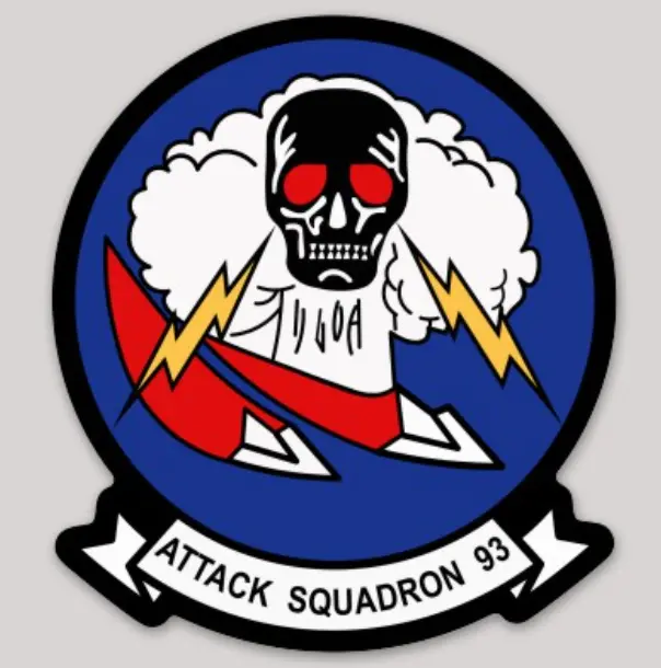Officially Licensed Navy Va-93 Blue Blazers Sticker 1