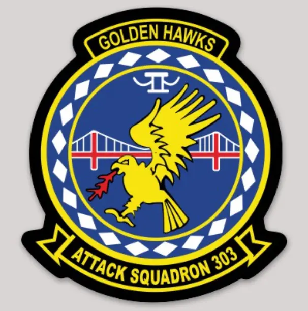 Officially Licensed Navy Va-303 Golden Hawks Sticker 1