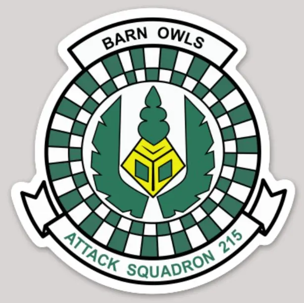 Officially Licensed Us Navy Va-215 Barn Owls Sticker 1