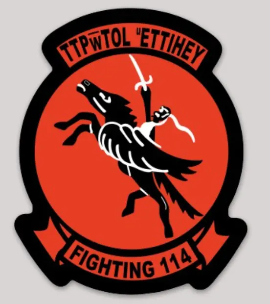 Officially Licensed Us Navy Official Va-114 Pegasus Sticker 1