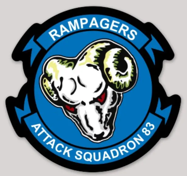 Officially Licensed Us Navy Va-83 Rampagers Sticker 1