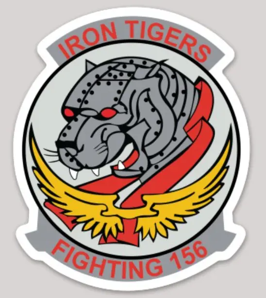 Officially Licensed Us Navy Va-156 Iron Tigers Sticker 1
