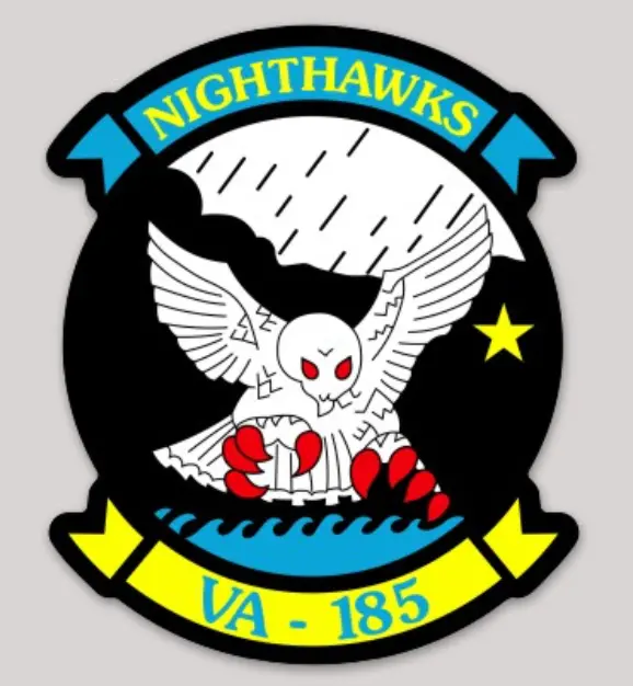 Officially Licensed Us Navy Va-185 Nighthawks Sticker 1