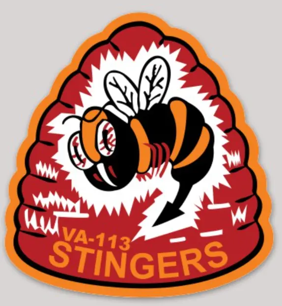 Officially Licensed Us Navy Va-113 Stingers Sticker 1