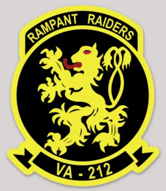 Officially Licensed Us Navy Va-212 Rampant Raiders Sticker 1