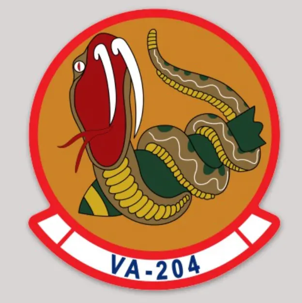 Officially Licensed Us Navy Va-204 River Rattlers Sticker 1