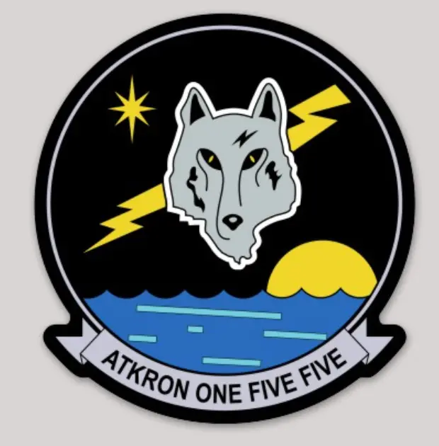 Us Navy Official Va-155 Silver Foxes Sticker 1