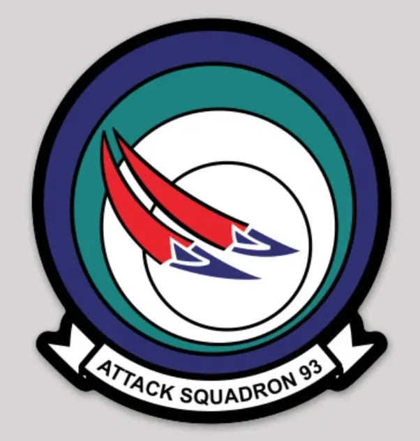 Us Navy Official Va-93 Blue Blazers Sticker 1