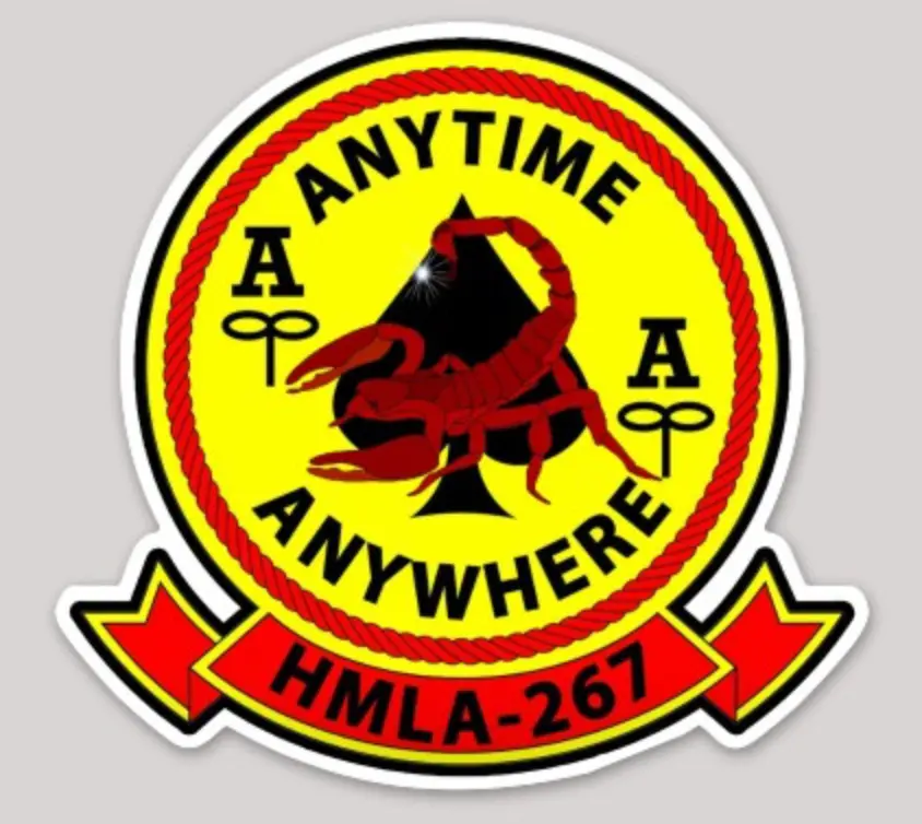 Officially Licensed Usmc Hmla-267 Stingers Squadron Sticker 1