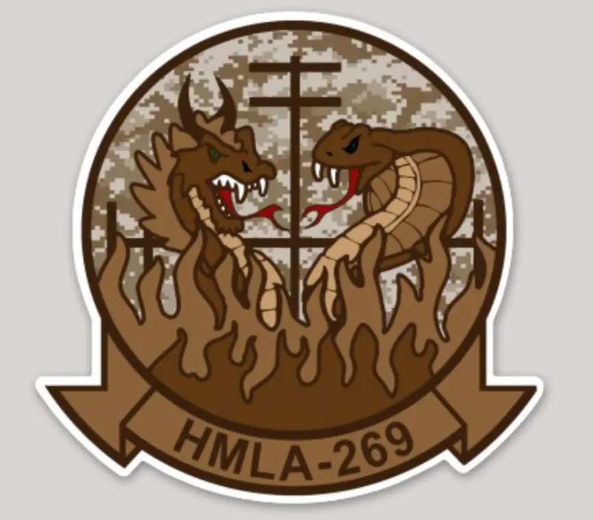 Officially Licensed Usmc Hmla-269 Gunrunners Desert Squadron Sticker 1
