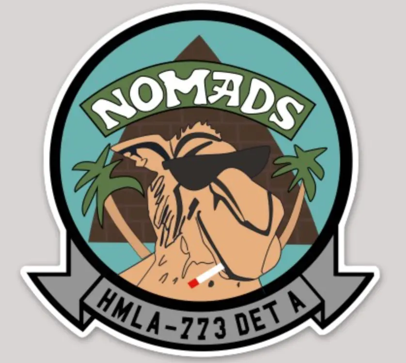 Official Hmla-773 Det A Nomads Squadron Sticker 1