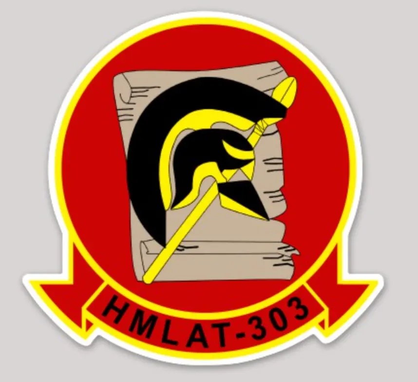 Officially Licensed Usmc Hmlat-303 Atlas Squadron Sticker 1