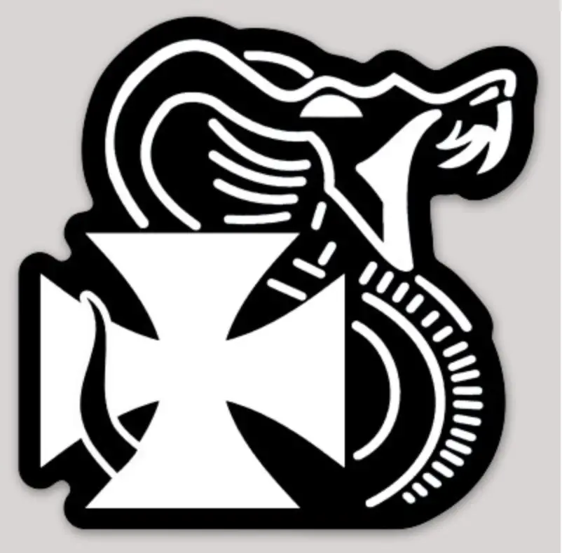 Official Hmla-169 Vipers Snake And Cross Sticker 1