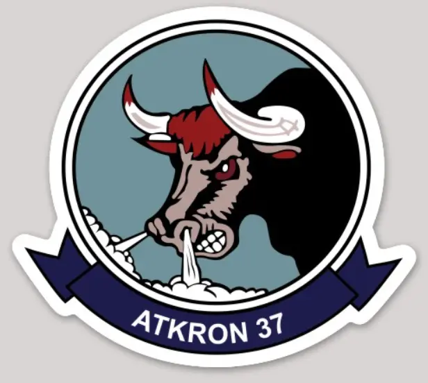 Officially Licensed Us Navy  Va-37 Bulls Sticker 1