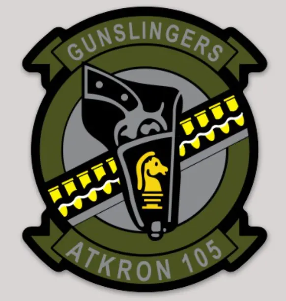 Officially Licensed Us Navy  Official Va-105 Gunslingers Sticker 1
