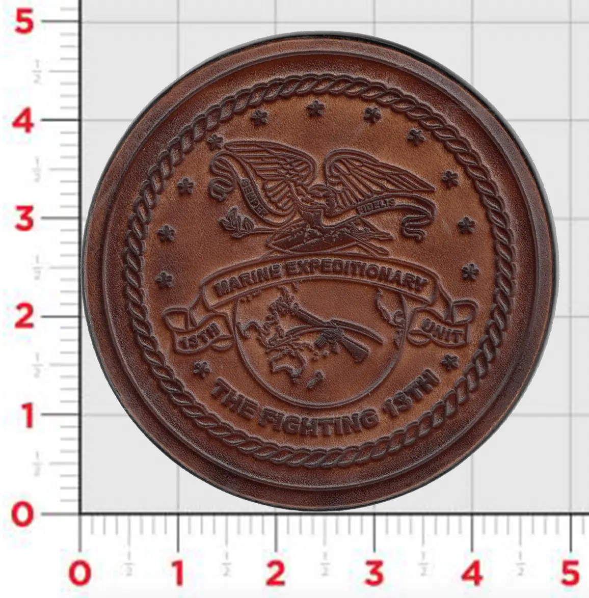 Officially Licensed USMC 13th Marine Expeditionary Unit Leather Patch