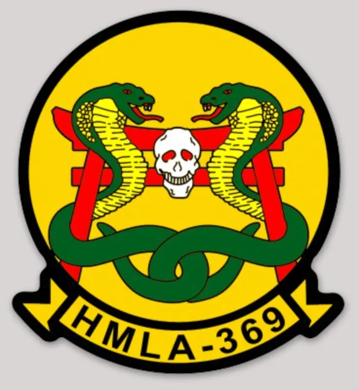 Officially Licensed Usmc Hmla-369 Gunfighters Full Color Squadron Sticker 1