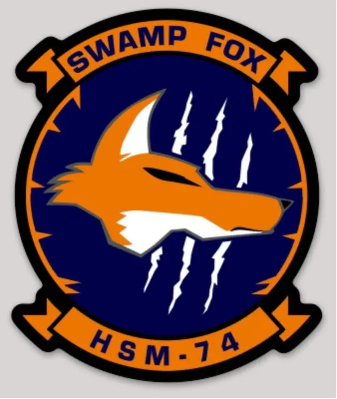 Officially Licensed Us Navy Hsm-74 Swamp Fox Squadron Sticker 1
