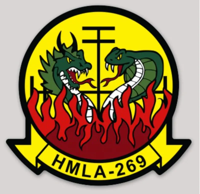 Officially Licensed Usmc Hmla-269 Gunrunners Full Color Squadron Sticker 1