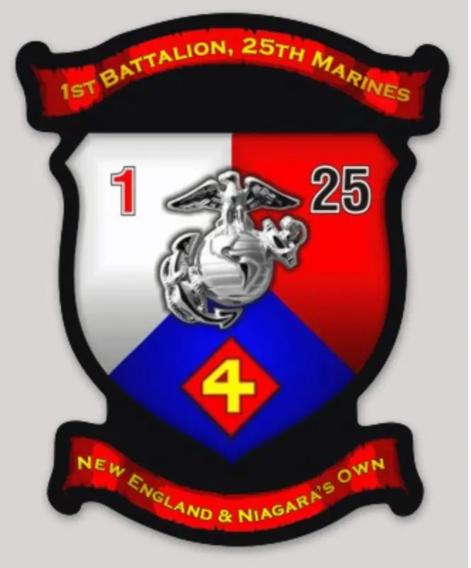Officially Licensed 1St Battalion 25Th Marine Regiment Sticker 1