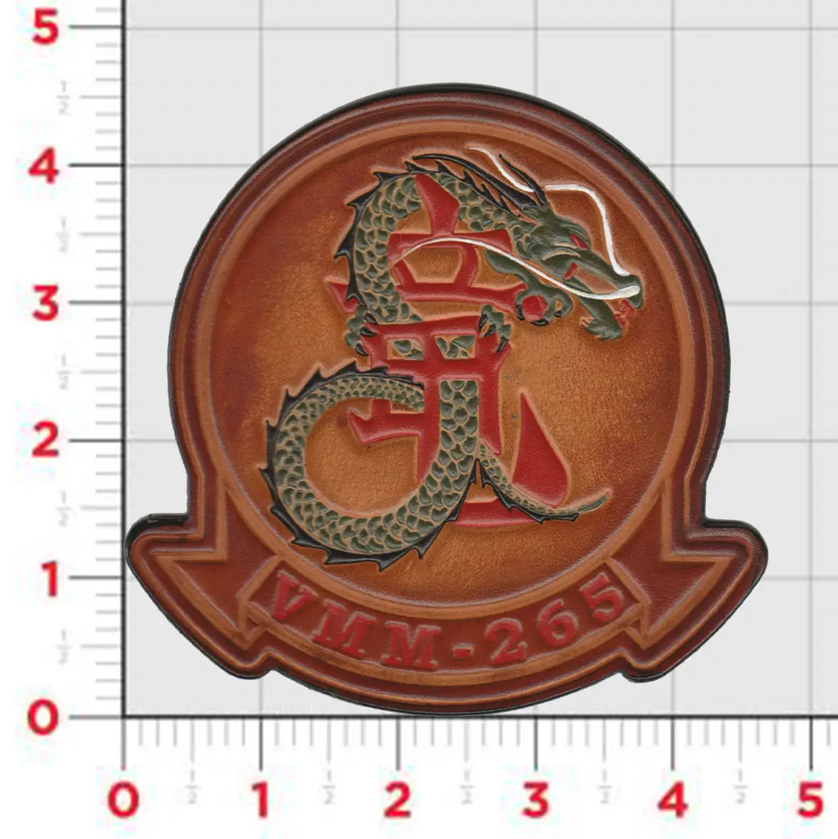 Officially Licensed Usmc Vmm-265 Leather Patches 1