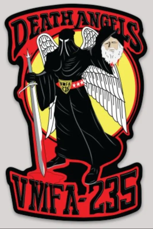 Official Vmfa-235 Death Angels 1979 Iran Sticker 1